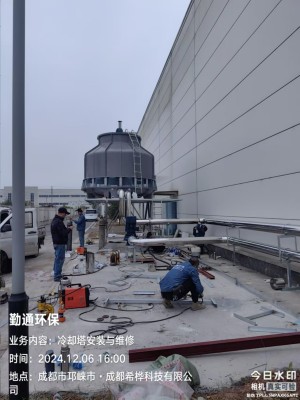成都冷却塔不锈钢管路工程案例